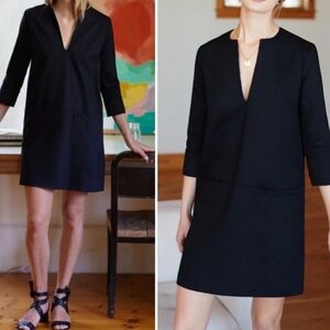 Emerson fry black quarter sleeve mini dress size small